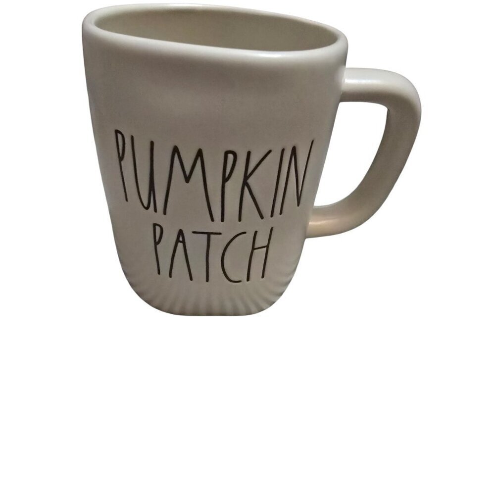 Rae Dunn pumpkin Patch White Coffee Mug Fall Halloween